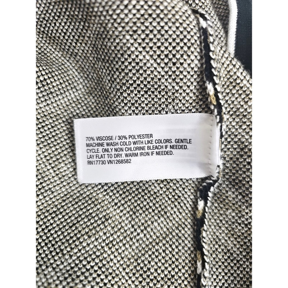 Diane von Furstenberg ~Woman Size S~ Black/White Wrap Knit Summer Midi Dress NWT - Picture 9 of 13